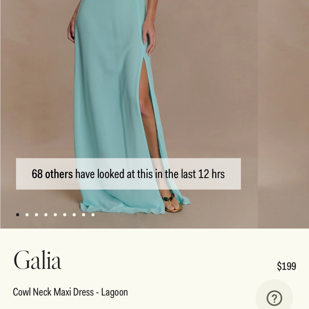 Alia Green Cowl Neck Sleeveless Gown